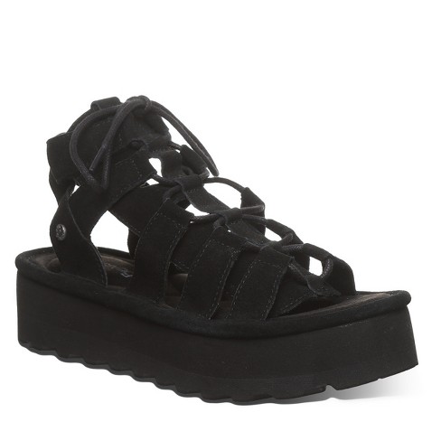 Black platform sandals hot sale target