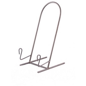 Heavy Iron Plate Stand 15"H – Handcrafted Display Holder by Kalalou (Set of 4) - 1 of 3