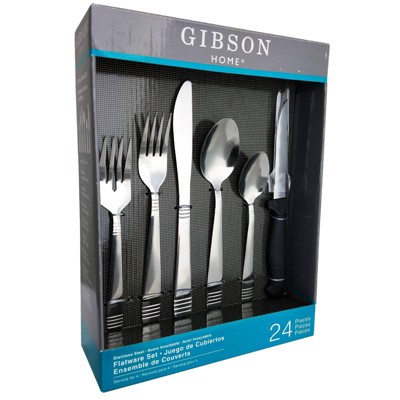 Gibson Home 24pc Stainless Steel Palmore Plus Silverware Set