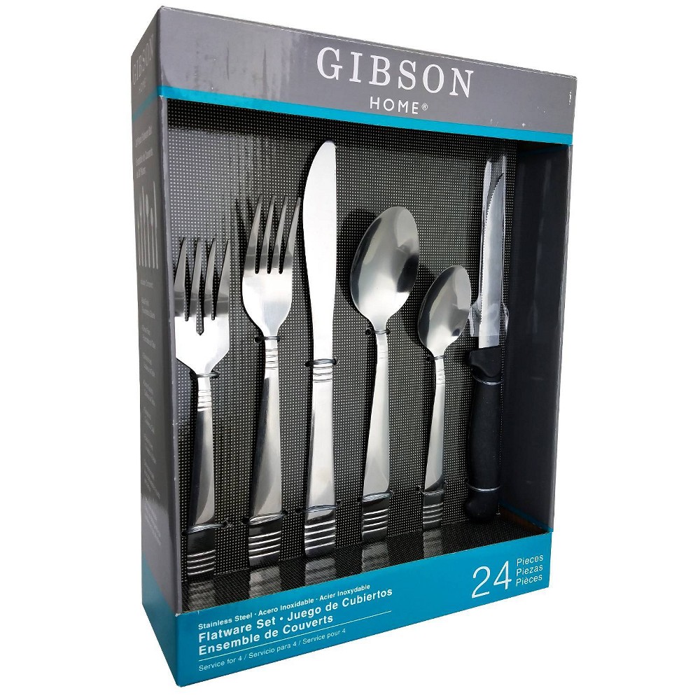 Photos - Other Appliances Gibson Home 24pc Stainless Steel Palmore Plus Silverware Set