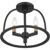 Crystorama Lighting Abbott 3 - Light Flush Mount in  Black - 3 of 4