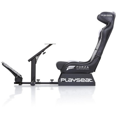 Black Leather Look Vinyl Foldable Racing Simulator Cockpit