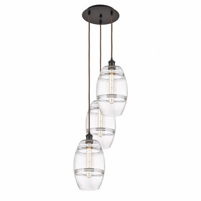 Vaz - 3 Light Cord Hung Multi Pendant In Industrial Style-30.38 Inches Tall and 14.5 Inches Wide