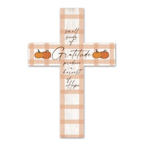 Creative Products Orange Plaid Harvest 11 x 16 Wood Cross - 1 of 1
