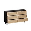 NicBex Modern 6 Drawer Rattan Dresser,43.31/51.18 Inch Wide Storage Cabinet for Hallway,Living Room,Bedroom - 4 of 4