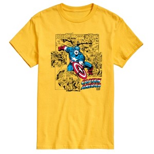 Men's - Marvel - Captain America Jump Short Sleeve Graphic T-Shirt - 1 of 4
