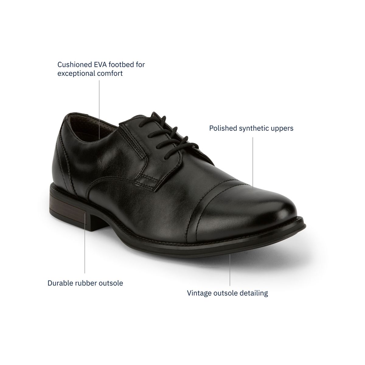 Dockers Mens Garfield Cap Toe Dress Oxford Shoe - thumbnail 7