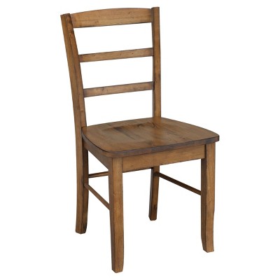 Pecan Solid Para Wood High Ladderback Side Chair Set of 2