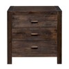 Resenkos Nightstand with 3 Drawers, End Side Table with 2 USB Ports and 2 Charger Outlets, Bedside Table for Nursery, Living Room, Brown - 2 of 4