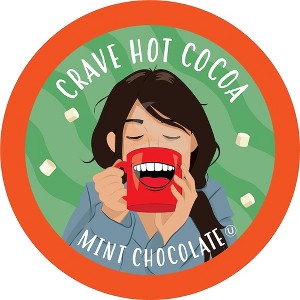 Crave Beverages Hot Chocolate Flavored Pods,Keurig 2.0, Mint Chocolate, 40 Count - 1 of 4