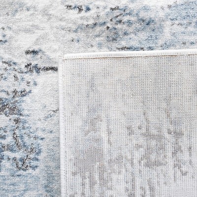 Eclipse Gray Abstract Hand-Knotted 2'7" x 5' Easy-Care Rug