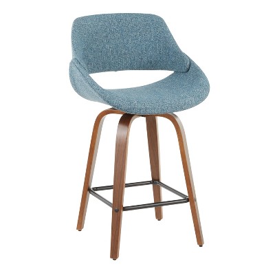 Set Of 2 Fabrico Mid-century Modern Counter Height Barstools - Lumisource : Target