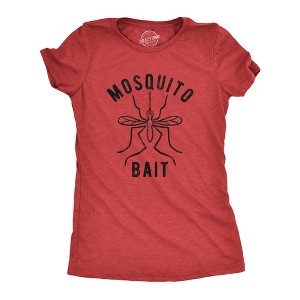 Womens Mosquito Bait Tshirt Funny Camping Campfire Outdoors Bug Bite Graphic Novelty Tee - Crazy Dog Women's T Shirt - 1 of 4