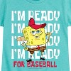 Girls' - SpongeBob SquarePants - Ready For Baseball Fitted Short Sleeve Graphic T-Shirt - 2 of 4