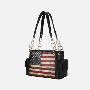 MKF Collection Alaina Vegan Leather Women’s Flag Shoulder Bag by Mia K - 1 of 4