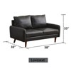 Modern Sofa Leather Couch with Wooden Legs for Living Room Office - 4 of 4