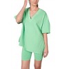Women's V-Neck Boxy Tee - LALAMIA - 2 of 4