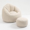 NicBex Bean Bag Chair,Beanbag Chair with Footrest,Adult Lounge Sofa with Padded Foam Padding,Comfy Chair for Living Room Bedroom - 4 of 4