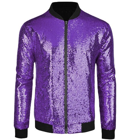 Purple mens bomber on sale jacket