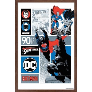 Trends International DC Comics 90th - Batman & Superman Framed Wall Poster Prints - 1 of 4