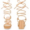 Perphy Women's Square Toe Strappy Lace Up Slingback Chunky Heel Sandals - 2 of 3
