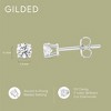 Gilded Lab-Grown Diamond Stud Earrings for Women | 925 Sterling Silver Studs and 14KT Gold 925 Plated Silver | Hypoallergenic Fine Jewelry - 4 of 4