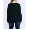 Women's Long Sleeve Empire Waist Keyhole Woven Blouse | Motherhood Maternity - 2 of 4