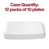 Smarty Had A Party 10.6" x 5" White Flat Edge Rectangular Plastic Plates - 120 pcs - 3 of 4