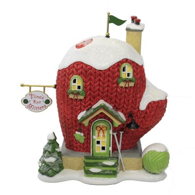 Department 56 House 6.75" Nina's Knit Mittens North Pole Series  -  Decorative Figurines