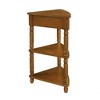 Whisen Classic Vintage Design End Corner Table with Storage Drawer and 2 Shelves - 4 of 4