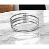 HomeRoots 14" Silver Round Metal Geometric Vanity Tray - 2 of 4