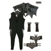 HalloweenCostumes.com 2X  Men  Kiss Gene Simmons Demon Halloween Costume | Bodysuit & Vest Combo,  Gloves & Choker | Officially Licensed, Black - 2 of 3