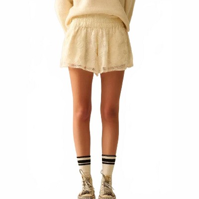 Women's Embroidered Shorts With Sequins - Q2