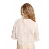 Women's Embroidery Short Sleeve Tie Front Top - AnnieWear - 4 of 4