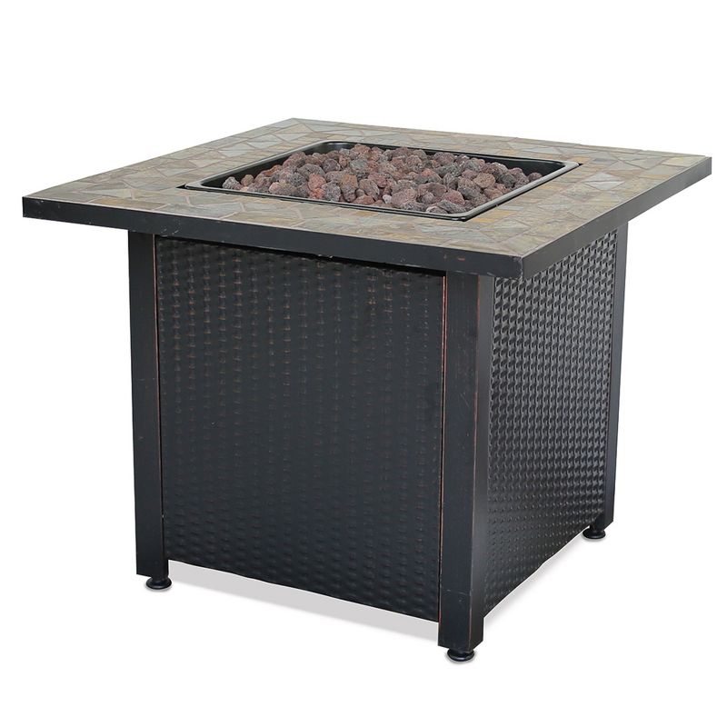 Endless Summer 30,000 BTU LP Gas Outdoor Fire Table with Lava Rock, 1 of 7