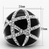 Slickblue Women's Stainless Steel Ring, Clear Crystal Detail, Polished No Plating, Silver Tone, Sizes 5-6 - 2 of 4