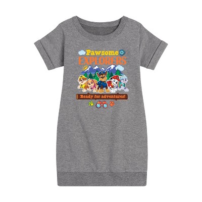 - Paw Patrol - Pawsome Explorers Graphic Short Sleeve Fleece Dress