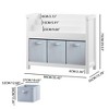 Kids Toy Storage Organizer Low Bookshelf for Nursery & Playroom, Wooden Kids Cabinet for Books and Toys, White - 3 of 4