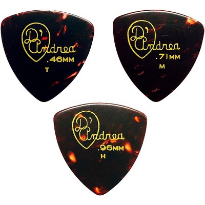 D'Andrea Pro-Plec Mandolin Picks – 12 Pack, Rounded Triangle, 1.5mm, Shell Color