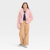 Girls' Short Faux Fur Jacket - art class™ - 3 of 3