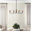 Dewdrop Black and Gold 8-Light Candle Style Candelabra Chandelier - 3 of 4