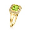 Ross-Simons 1.40 Carat Peridot Ring With .10 ct. t.w. White Topaz in 18kt Gold Over Sterling - 3 of 4
