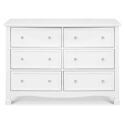 White Double Nursery Dresser with Six Drawers