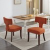 NicBex Linen Dining Chairs Set of 2,Armless Upholstered Kitchen Chair with Curved Backrest with Copper Nails around for Dining Room,Kitchen - 2 of 4