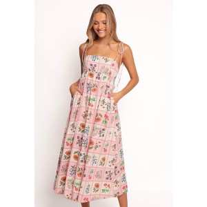 Petal and Pup Simona Maxi Dress - Pink Floral Tile - 1 of 4