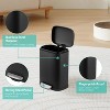 1.3 Gallon Small Bathroom Trash Can, Stainless Steel Garbage Can with Soft Close Lid & Removable Inner Bucket, Slim for Small Spaces, Kitchens - 3 of 4