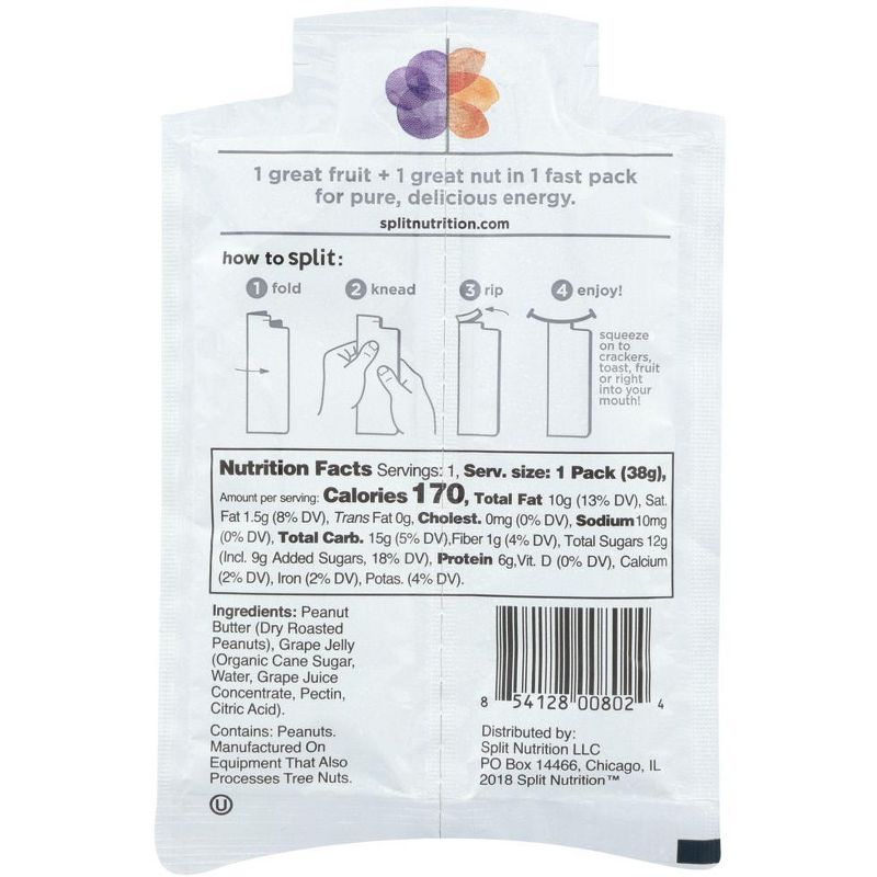 Split Nutrition Peanut Butter & Grape Jelly Pack - Case of 10/1.34 oz, 3 of 7