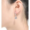 Guili Sterling Silver Drop Earrings with Clear Round & Triangle CZ in Rhodium, Gold & Rose Gold Plating – Sleek, Stylish, and Elegant Design - 2 of 3