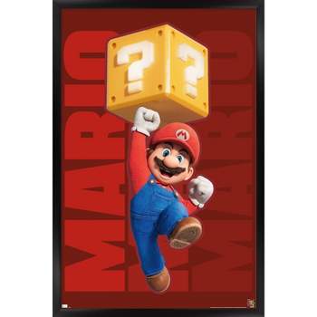 Trends International The Super Mario Bros. Movie - Mario Jump Framed Wall Poster Prints
