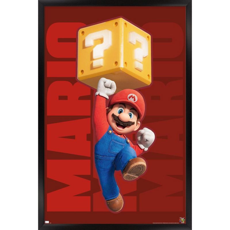 Trends International The Super Mario Bros. Movie - Mario Jump Framed Wall Poster Prints, 1 of 7
